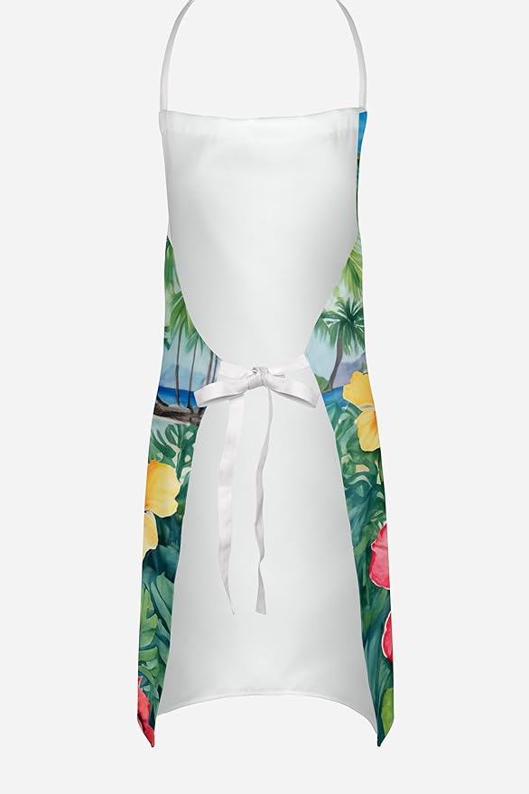 Caroline's Treasures Puli Luau Apron Cooking Kitchen Server Baking Crafts Gardening for Adult Women Men, Unisex, Large, Multicolor