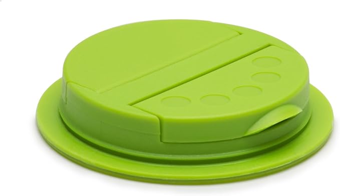 Jarware Spice Lid for Regular Mouth Mason Jars, Green