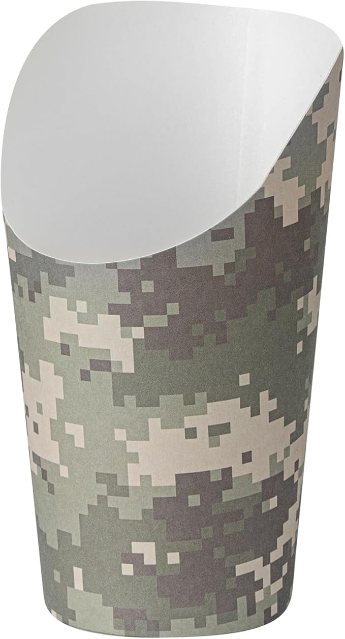 Restaurantware Paper Food Container 100 Count 16 Ounces Sturdy Portable Food Cup Greaseproof Paper Cup Disposable Snack Container Green