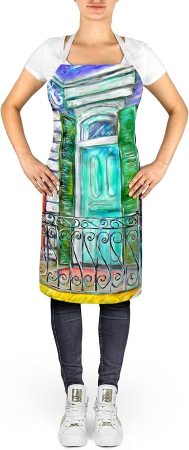 Caroline's Treasures The House Next Door Apron Cooking Kitchen Server Baking Crafts Gardening for Adult Women Men, Unisex, Large, Multicolor