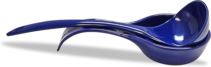 Reston Lloyd Kitchen Counter Utensil Spoon Rest, Ladles, Spaghetti Forks, & Spatulas, Durable BPA-Free Plastic – Dishwasher Safe, Décor, Space Saving Hanging Hole on Handle, Indigo