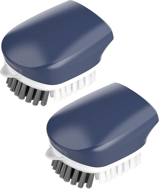 ROSEOK Potato Scrubber and Veggie Brush, Self-Standing Kitchen Brush for Fruit and Vegetable Cleaning, Navy Blue, 2 Pack