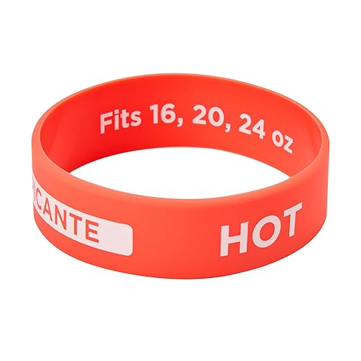 Restaurantware Silicone Squeeze Bottle Band 10 Count 2.75 Inch Dishwasher Safe Condiment Identification Band, Hot Red Non-Slip Label Band for Condiment Labeling at Restaurants, Food Trucks