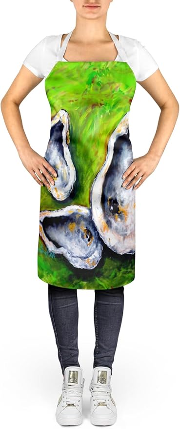 Caroline's Treasures All Shucked Oysters Apron Cooking Kitchen Server Baking Crafts Gardening for Adult Women Men, Unisex, Large, Multicolor