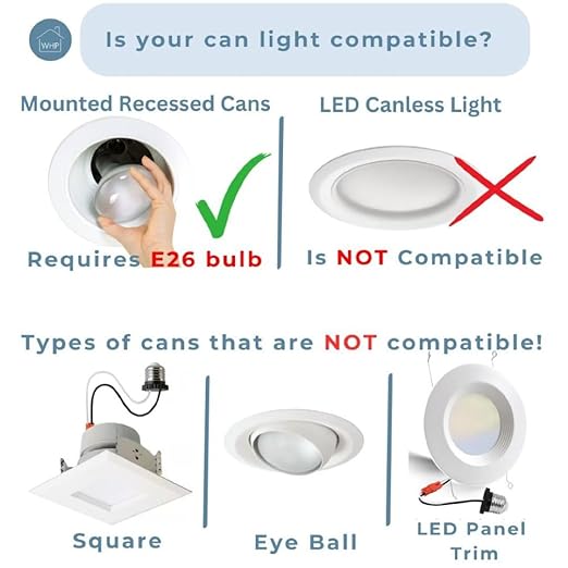 Instant Flush Mount Recessed Can Conversion Kit – Brushed Bronze with Natural Linen Drum Shade – Converts 6" Recessed Cans into Decorative Fixtures – Worth Home Products