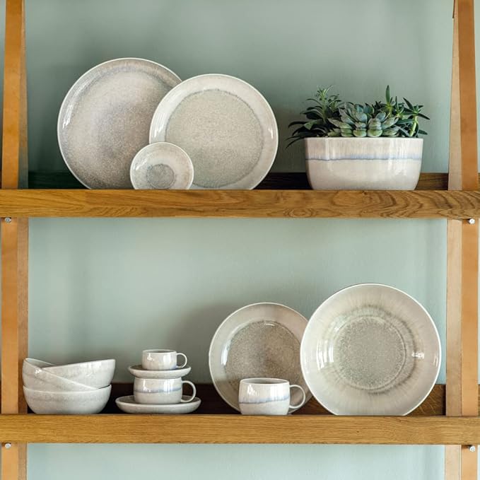 like. by Villeroy & Boch Perlemor Sand Dinner Plate, Premium Porcelain, Made in Germany, Dishwasher and Microwave Safe, 10.5x1 in