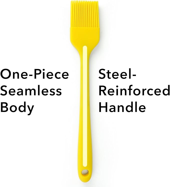 Arora Silicone Basting Brush,Heat Resistant Silicone Brushes Set of 4 for Sauce Marinade Meat Glazing, Oil Brush for BBQ Kitchen Cooking Baking and Grilling
