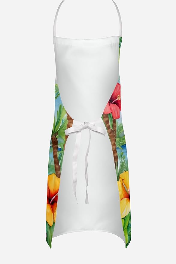 Caroline's Treasures Lakeland Terrier Luau Apron Cooking Kitchen Server Baking Crafts Gardening for Adult Women Men, Unisex, Large, Multicolor