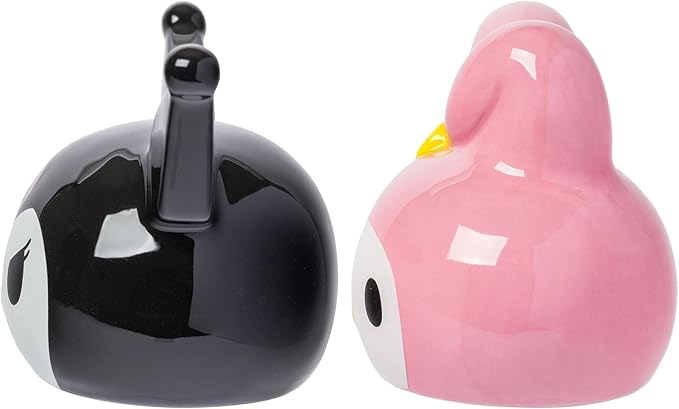 Silver Buffalo Sanrio Hello Kitty and Friends My Melody And Kuromi 3D Sculpted Ceramic Salt and Pepper Shaker Set