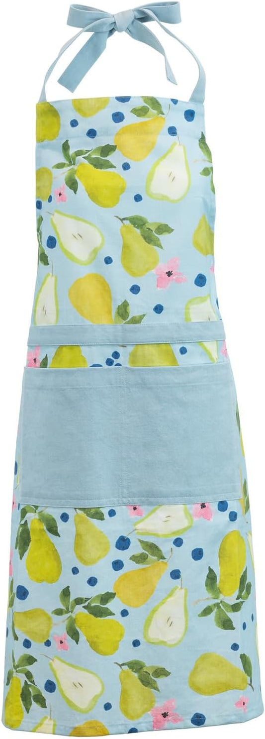Boston International Apron with Front Pocket Premium Cotton Kitchen Cooking Baking Chef Gifts Aprons, One Size Fits Most Adults, Anjou Pear