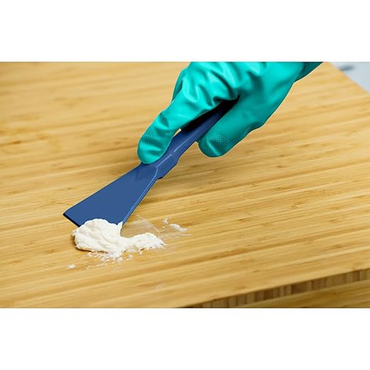 SPARTA Polypropylene Scraper Tool Food Safe Scraper for Removing Caked-On Residue in Commercial Kitchens, Plastic, 7.82 x 3 Inches, Blue