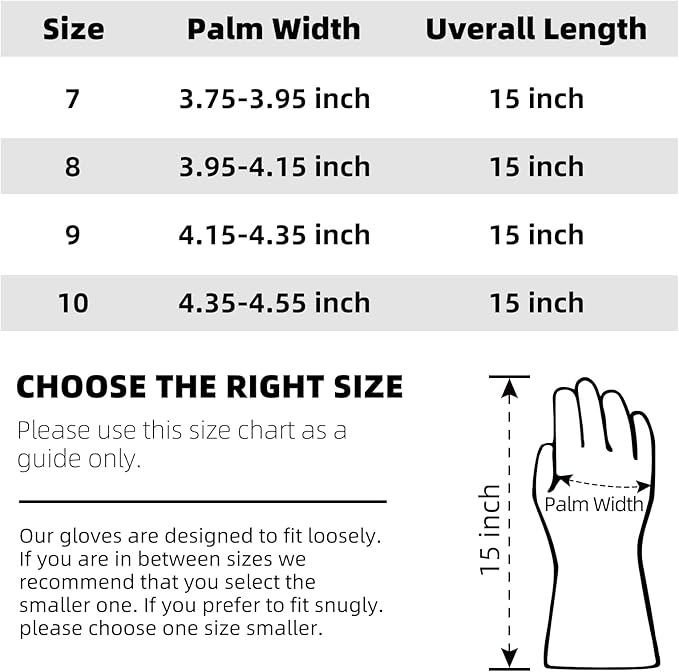 Silicone Oven Gloves- 15" Extra Long, Heat Resistant Oven Gloves with Fingers, Kitchen Oven Mitts Smoker Gloves for Baking, Grilling, Cooking, Food Grade, Waterproof (7/S)