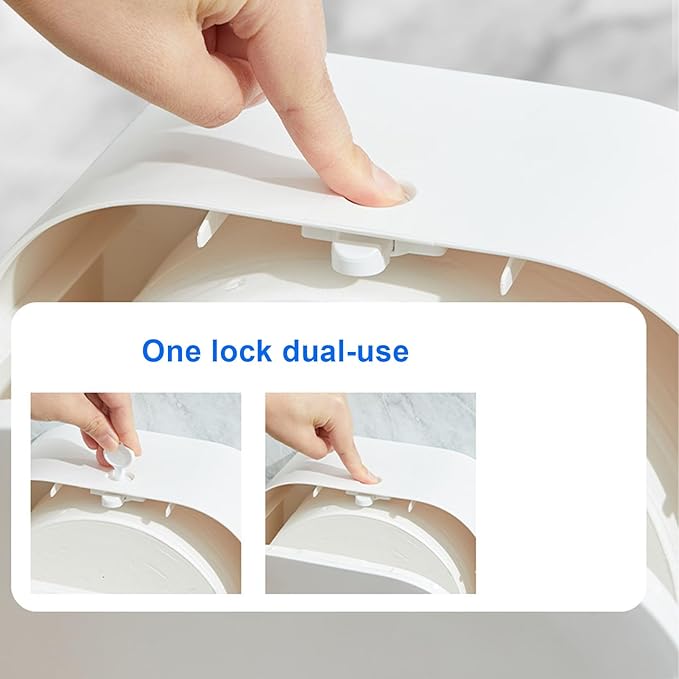 Luocute Wall Mount Paper Towel Dispenser, ABS Plastic Rustproof Scratch Proof with Lock, Large Capacity Hand Towel Holder for Bathroom Kitchen Office Public Places (White)