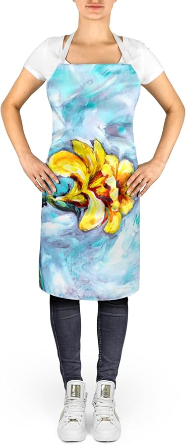Caroline's Treasures Yellow Daffy Daffodils Apron Cooking Kitchen Server Baking Crafts Gardening for Adult Women Men, Unisex, Large, Multicolor