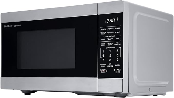 SHARP Countertop Microwave Oven with Removable 10.6" Carousel Turntable, 900 Watt, 0.9 Cubic Feet, Stainless Steel
