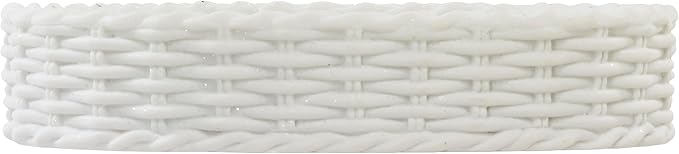 Izod – Soap Dish, Hand-Painted Resin with Woven Wicker-Inspired Stripe Design, Perfect for Holding Bar Soap or Sponges on Bathroom & Kitchen Counters (Savannah)