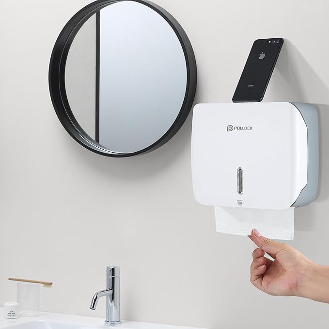 Paper Towel Holder Dispenser Wall Mount,Multifold/Trifold/C Fold Hand Towel Dispenser,Commercial Paper Towel Dispenser for Bathroom Tissue Dispenser,Large Capacity 200 Sheets