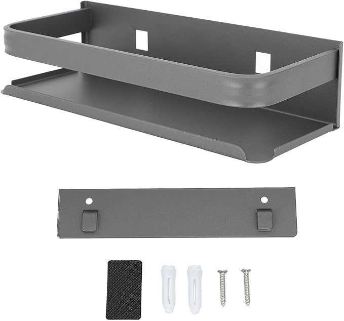 Tyenaza Bathroom Rack, Muti Purpose Floating Shelves Wall Mounted Wall Storage Shelves for Bedroom Living Room Bathroom Kitchen (25cm)