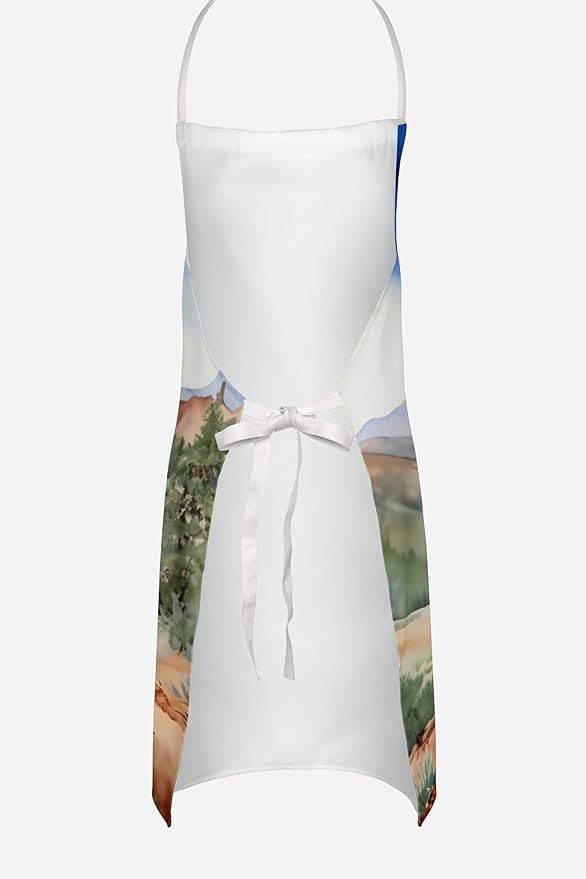 Caroline's Treasures Chinese Crested Cowboy Welcome Apron Cooking Kitchen Server Baking Crafts Gardening for Adult Women Men, Unisex, Large, Multicolor