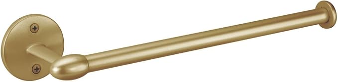 iDesign Orbinni Metal Wall Mounted Paper Towel Holder, Roll Organizer for Kitchen, Bathroom, Craft Room, 13.15" x 3.2" x 2.5", Gold