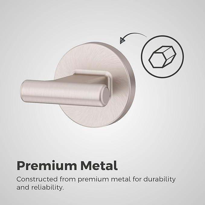 Pfister Capistrano Towel Hook, Bathroom Towel & Robe Hook, Wall-Mounted, Screw-in, Spot Defense Brushed Nickel Finish, BRHCSO0GS