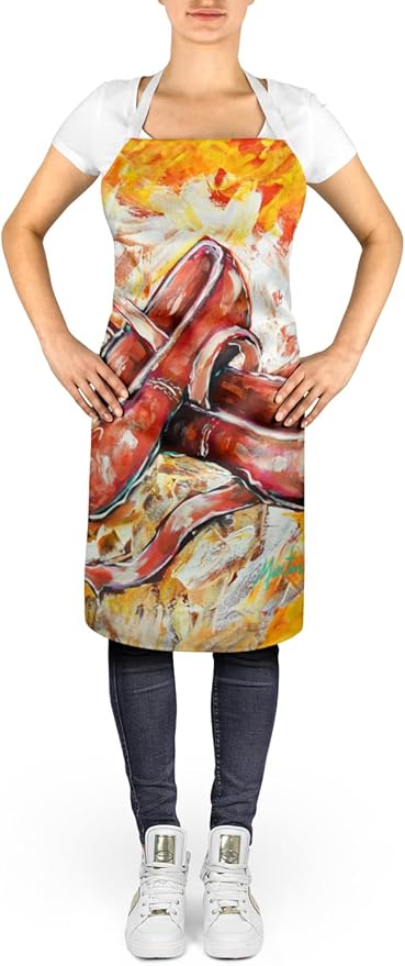 Caroline's Treasures First Step Ballet Shoes Apron Cooking Kitchen Server Baking Crafts Gardening for Adult Women Men, Unisex, Large, Multicolor