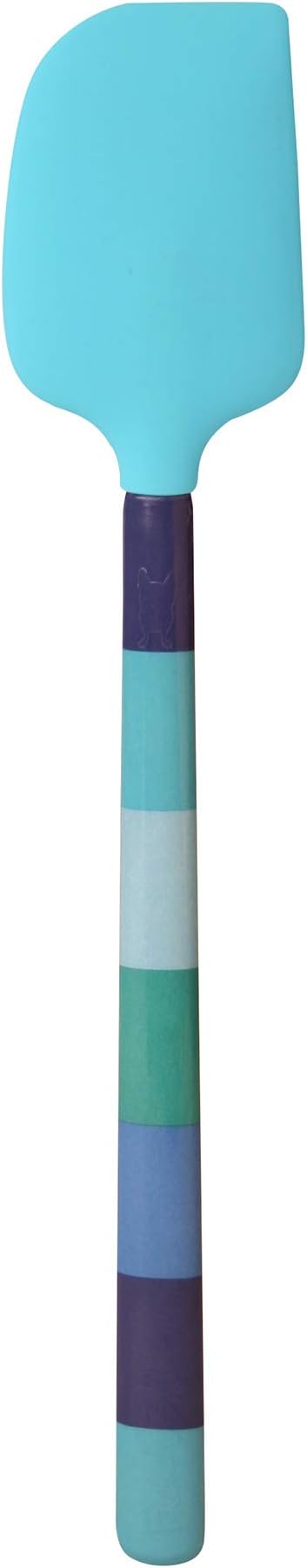 French Bull Easy Grip Melamine Handle Silicone Non-stick Heat Resistant BPA-free Chef Kitchen Utensils for Cooking, Mixing, Baking - Blue, Spatula
