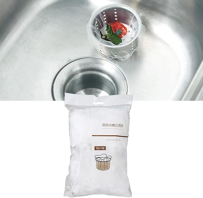 Kitchen Sink Garbage Filter Net Polyester High Density Elastic Odorless (100 pieces)