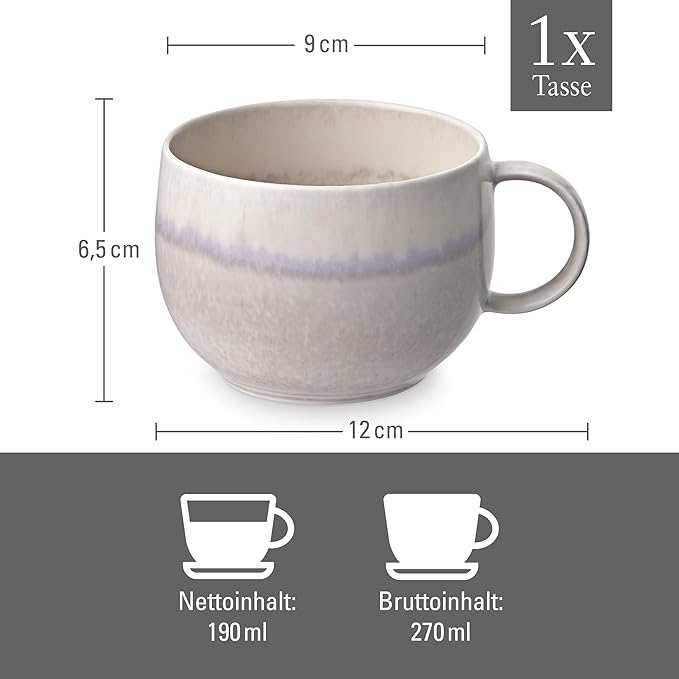 like. by Villeroy & Boch Perlemor Sand Coffee cup - 4.75x3.5x2.5 inch