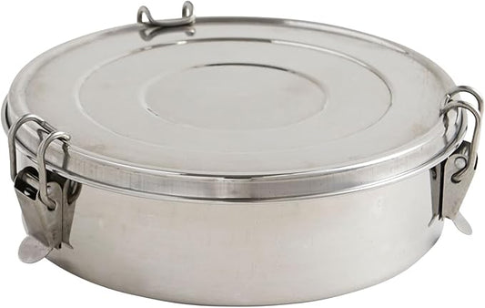 IMUSA 1.5Qt Stainless Steel Flan Mold with Lid, Round Baking Pan for Flan, Cheesecake, Pudding, and Desserts, Silver