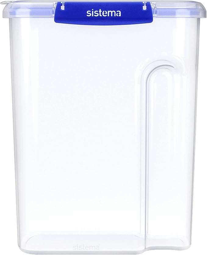 Sistema KLIP IT+ 4.2L Cereal Storage Container, Stackable & Airtight Food Pantry Storage, Dishwasher, Freezer, & Microwave-Safe, BPA-Free