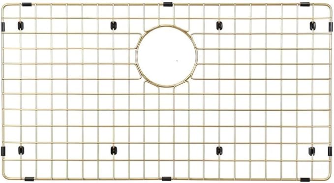 Starstar Sinks Protector Matte Gold 304 Stainless Steel Kitchen Sink Bottom Grid, Rack (26 x 14)