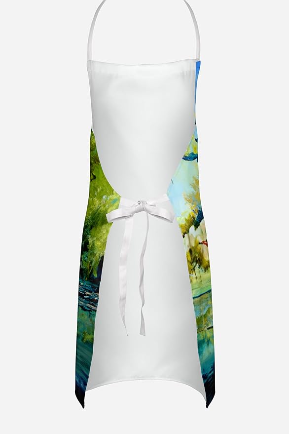Caroline's Treasures Cypress Tree in the Bayou Blue Apron Cooking Kitchen Server Baking Crafts Gardening for Adult Women Men, Unisex, Large, Multicolor