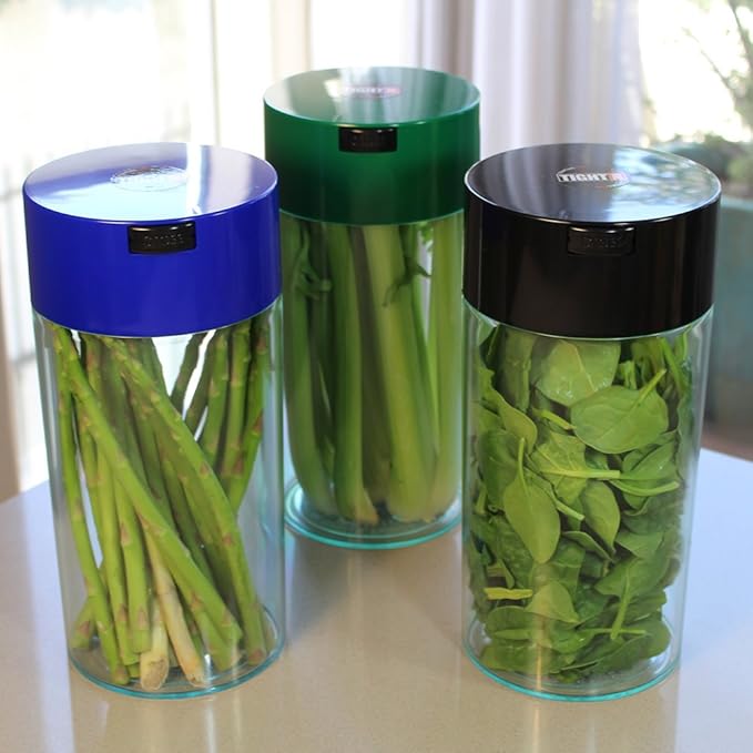 Tightvac - 5oz to 24 Ounce - Patented Airtight Container | Multi-use Vacuum Container Works as Smell Proof Containers for Herbs and Dry Goods. White