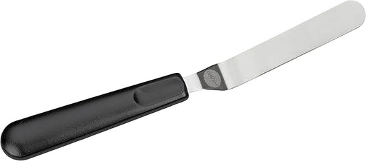 Wilton 9 Inch Frosting Spatula with A Stainless Steel Angled Spatula And Ergonomic Handle, Black Baking Spatula