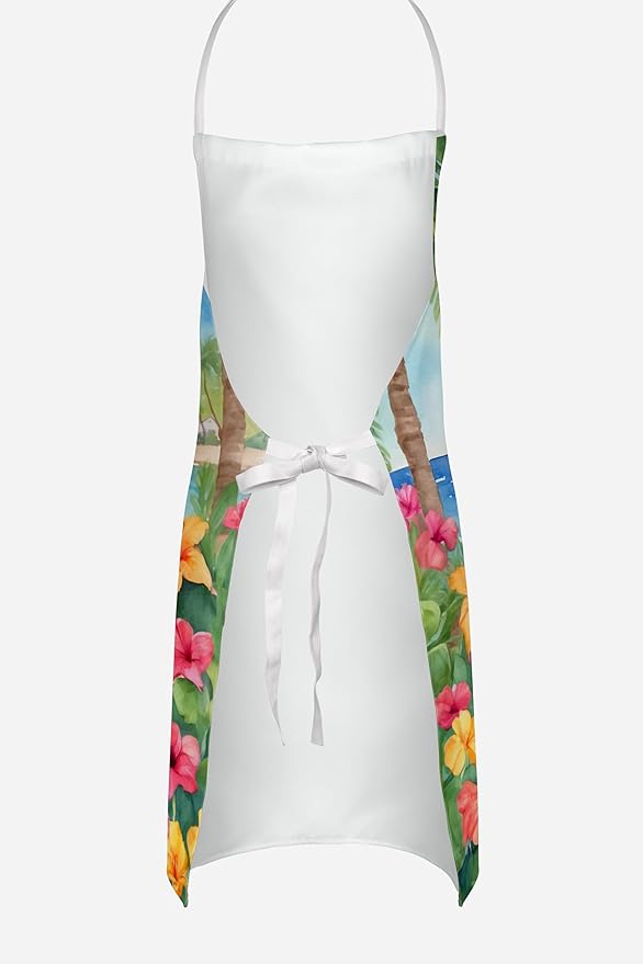 Caroline's Treasures Gordon Setter Luau Apron Cooking Kitchen Server Baking Crafts Gardening for Adult Women Men, Unisex, Large, Multicolor
