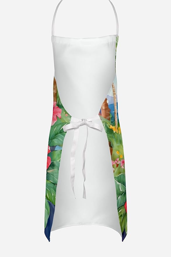 Caroline's Treasures Brussels Griffon Luau Apron Cooking Kitchen Server Baking Crafts Gardening for Adult Women Men, Unisex, Large, Multicolor