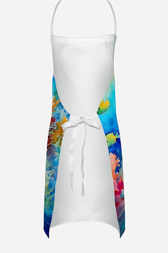 Caroline's Treasures Loggerhead Sea Turtle Apron Cooking Kitchen Server Baking Crafts Gardening for Adult Women Men, Unisex, Large, Multicolor