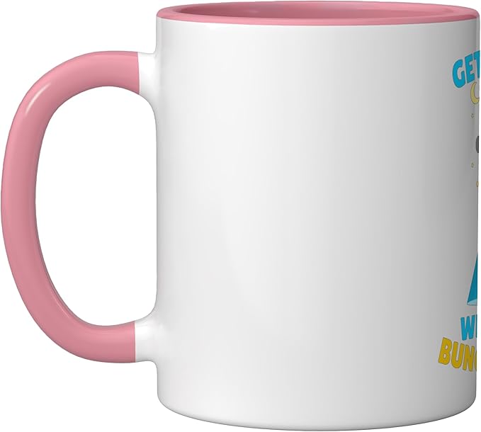 Get in, Loser We're Doing Bunghole Stuff Funny Alien Ceramic Mug, Pink/White