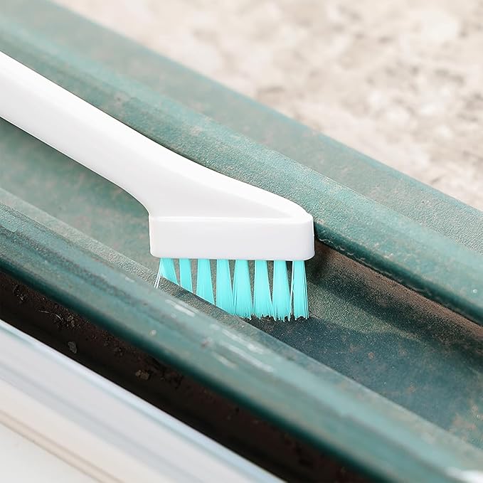 ULTECHNOVO Crevice Cleaning Brush Set 16 Pieces Detail Cleaning Tools with Long Handles for Kitchen Grooves Car Vents Window Tracks and Small Spaces