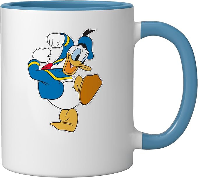 Disney Donald Duck Ready To Go Ceramic Mug, Blue/White