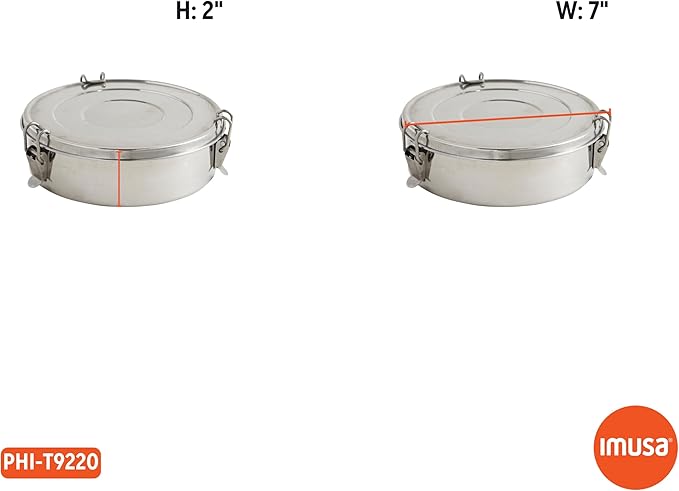 IMUSA 1.5Qt Stainless Steel Flan Mold with Lid, Round Baking Pan for Flan, Cheesecake, Pudding, and Desserts, Silver