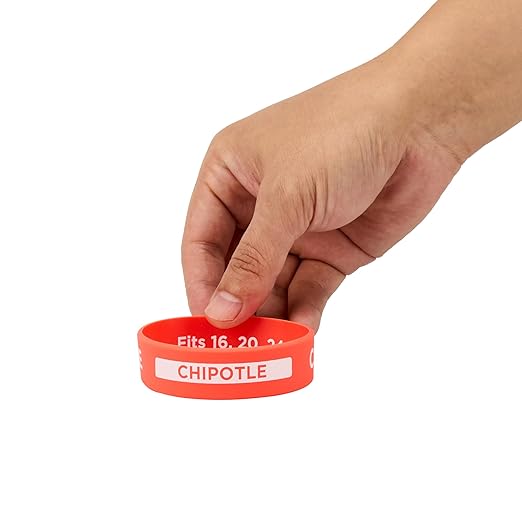 Restaurantware Silicone Squeeze Bottle Band 10 Count 2.75 Inch Dishwasher Safe Condiment Identification Band, Chipotle Red Non-Slip Label Band for Condiment Labeling at Restaurants, Food Trucks