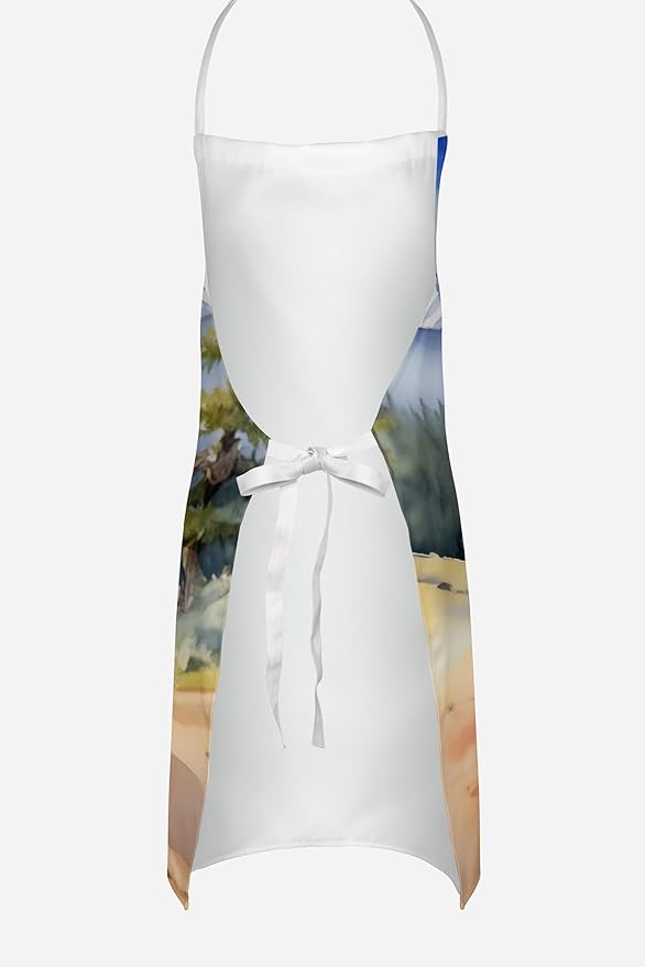 Caroline's Treasures Sealyham Terrier Cowboy Welcome Apron Cooking Kitchen Server Baking Crafts Gardening for Adult Women Men, Unisex, Large, Multicolor