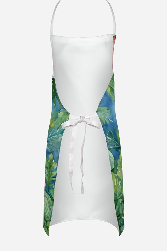 Caroline's Treasures Saint Bernard Luau Apron Cooking Kitchen Server Baking Crafts Gardening for Adult Women Men, Unisex, Large, Multicolor