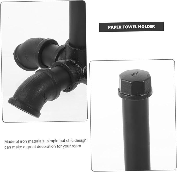 Operitacx Vintage Iron Paper Towel Holder Base Industrial Style Kitchen Roll Holder Countertop Paper Towel Stand for Farmhouse Decor