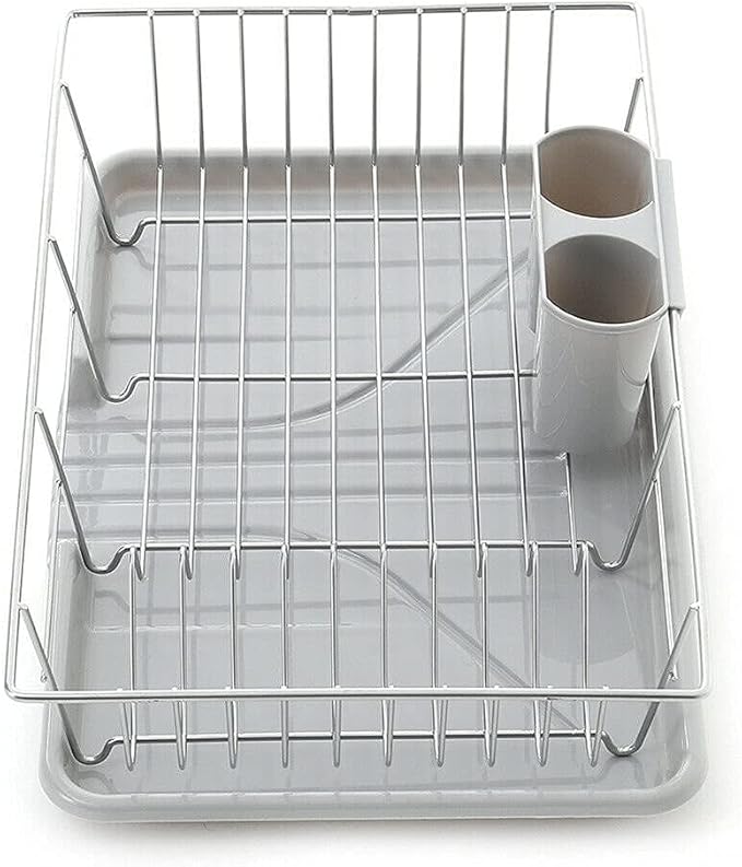 Large Dish Drainer Rack Kitchen Sink Washing Plate Cutlery Draining Board Holder