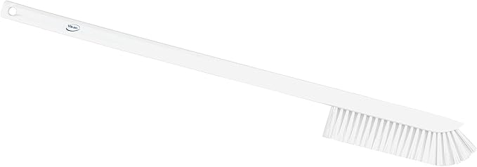 Vikan 41975 Ultra-Slim Cleaning Brush with Long Handle, 23.62" Medium, White