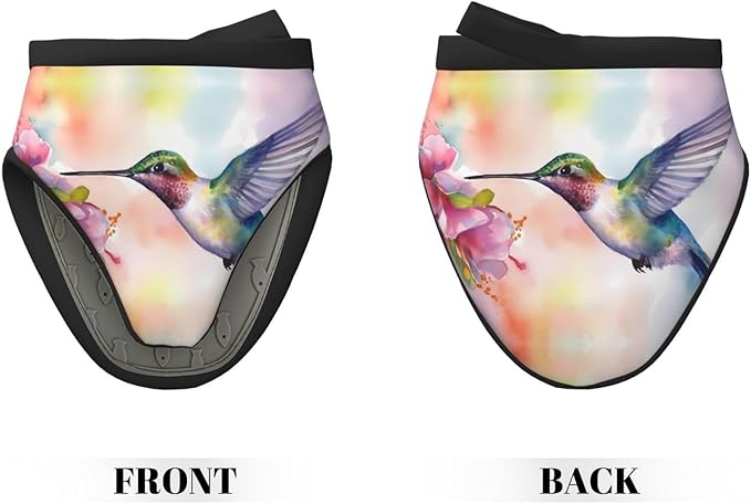1 Pcs Mini Silicone Oven Mitts Cute Hummingbirds Heat Resistant Grill Gloves with Hanging Loop, Spring Pink Floral Short Kitchen Mittens for Cooking Baking BBQ