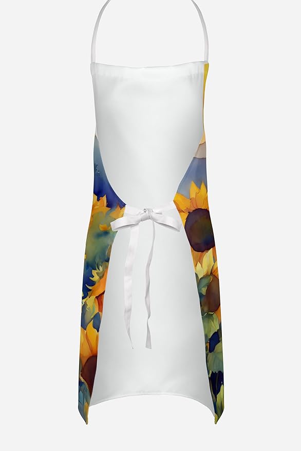 Caroline's Treasures Sunflowers in Watercolor Apron Cooking Kitchen Server Baking Crafts Gardening for Adult Women Men, Unisex, Large, Multicolor